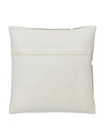 Funda de cojín bordada de algodón Bardia, Funda: 100% algodón con certific, Beige, blanco crema, An 45 x L 45 cm