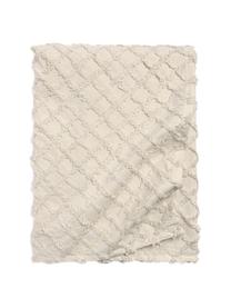 Colcha texturizada Royal, 100% algodón, Blanco crema, marrón, An 180 x L 260 cm (para camas de 140 x 200 cm)