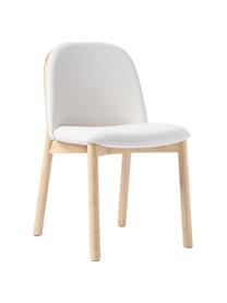 Čalouněná židle z jasanového dřeva Julie, Béžová, světlé jasanové dřevo, Š 47 cm, V 81 cm