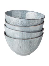 Ciotola fatta a mano Nordic Sea 4 pz, Gres, Tonalità grigie, tonalità blu, Ø 15 x Alt. 8 cm