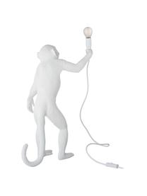Große Design Tischlampe Monkey, Weiß, B 46 x H 54 cm