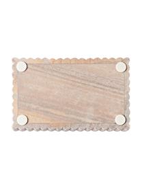 Scatola portaoggetti con bordo scanalato Rita, Pietra arenaria, Tonalità beige con finitura sabbia, Larg. 20 x Alt. 5 cm