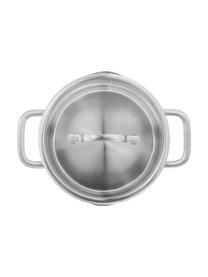 Kochtopf-Set TrueFlow aus Edelstahl, 4-tlg., Deckel: Glas, Edelstahl, Silberfarben, 4-tlg. Set mit verschiedenen Größen