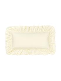 Funda de almohada de algodón lavado con volantes Louane, 100% algodón
Densidad de hilo 200 TC, calidad confort

El algodón da una sensación agradable y suave en la piel, absorbe bien la humedad y es adecuado para personas alérgicas.

Este tejido a sido sometido a un proceso de lavado especial que le da un aspecto Stonewash irregular y resistente, pero siendo suave al tacto, flexible y cómodo. Además, su aspecto arrugado natural hace que no necesite planchado.

El material utilizado para este producto ha sido probado contra sustancias nocivas y está certificado según el STANDARD 100 por OEKO-TEX®, 4265CIT, CITEVE., Amarillo, An 45 x L 110 cm