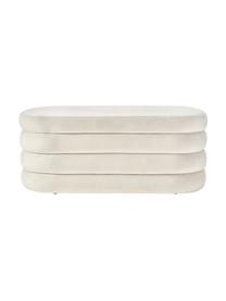 Fluwelen bank Alto, Bekleding: fluweel (100% polyester) , Frame: massief grenenhout, multi, Fluweel crèmewit, B 110 x H 47 cm