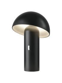 Lámpara de mesa pequeña regulable Svamp, portátil, Pantalla: plástico, Negro, Ø 16 x Al 25 cm
