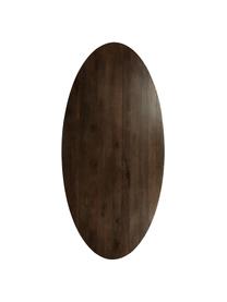 Table ronde bois de manguier Oscar, 203 x 97 cm, Manguier massif, laqué, Brun foncé, larg. 203 x prof. 97 cm