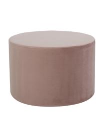 Pouf en velours Daisy, Velours rose, Ø 54 x haut. 38 cm