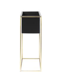 XL Übertopf Leilani aus Metall, Metall, pulverbeschichtet, Goldfarben, Schwarz, B 60 x H 65 cm