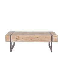 Stolik kawowy z drewna Garrett, Blat: drewno jodłowe, Nogi: metal epoksydowany, Drewno jodłowe, S 120 x G 60 cm