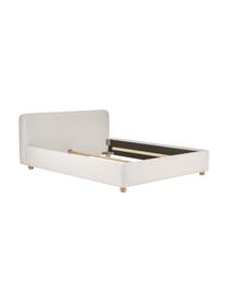 Čalouněná buklé postel Serena, Bílá, Š 180 cm, D 200 cm
