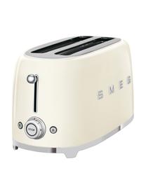 Langschlitztoaster 50's Style, Edelstahl, lackiert, Cremeweiß, glänzend, B 41 x H 22 cm