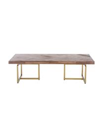 Konferenční stolek s dýhou z akátového dřeva Class, Akátové dřevo, mosazná, Š 120 cm, V 35 cm