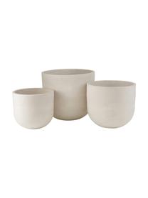 Set 3 portavasi XL Poras, Ceramica, Bianco latteo, Set in varie misure