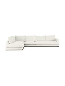 XL-Ecksofa Tribeca, Bezug: Polyester Der hochwertige, Gestell: Massives Kiefernholz, Füße: Massives Buchenholz, lack, Webstoff Beige, B 405 x T 228 cm, Eckteil links