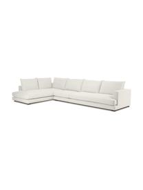 XL-Ecksofa Tribeca, Bezug: Polyester Der hochwertige, Gestell: Massives Kiefernholz, Füße: Massives Buchenholz, lack, Webstoff Beige, B 405 x T 228 cm, Eckteil links