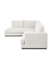 XL-Ecksofa Tribeca, Bezug: Polyester Der hochwertige, Gestell: Massives Kiefernholz, Füße: Massives Buchenholz, lack, Webstoff Beige, B 405 x T 228 cm, Eckteil links