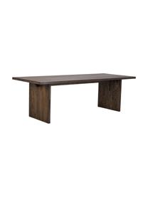 Stół do jadalni z drewna jesionowego Emmett, Lite drewno dębowe olejowane z certyfikatem FSC, Ciemne drewno dębowe, S 240 x G 95 cm