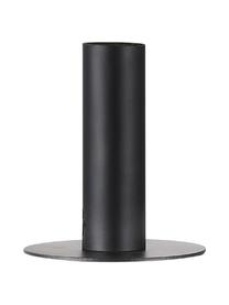 Kleine tafellamp Dean van metaal, Lampvoet: gelakt messing, Zwart, Ø 13 x H 15 cm