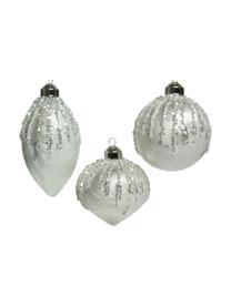 Weihnachtskugeln Silverno  Ø 8 cm, 3 Stück, Silberfarben, Ø 8 cm