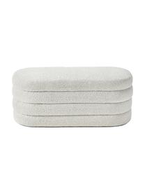 Bouclé-Polsterbank Alto, Bezug: Bouclé (100 % Polyester) , Gestell: Massives Kiefernholz, Spe, Bouclé Cremeweiß, B 110 x H 47 cm