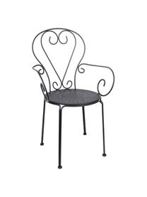 Silla de jardín Etienne, 2 uds., Gris oscuro, An 49 x Al 89 cm