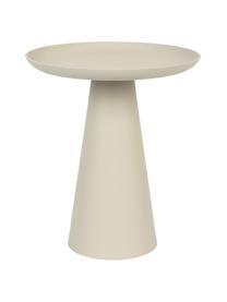 Table d'appoint ronde en métal Ringar, Aluminium, revêtement par poudre, Beige, Ø 40 x haut. 50 cm