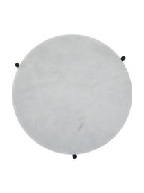 Marmor-Beistelltisch-Set Ella, 2-tlg., Weißer Marmor, Schwarz, Set mit verschiedenen Größen