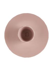 Keramik Servierplatte Toppu im Streifendesign, Ø 20 cm, Keramik, Karamellbraun, Rosa, Ø 20 x H 9 cm