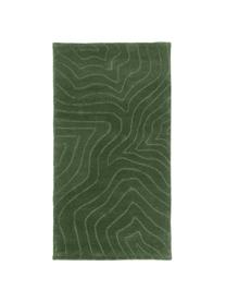 Tapis en laine tufté main Aaron, Vert foncé, larg. 80 x long. 150 cm (taille XS)