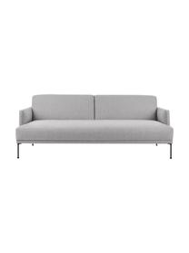 Sofa rozkładana Fluente (3-osobowa), Tapicerka: 80% poliester, 20% ramia , Tapicerka: wyściółka z pianki na zaw, Stelaż: lite drewno sosnowe z cer, Nogi: metal malowany proszkowo, Jasnoszara tkanina, S 220 x W 86 cm