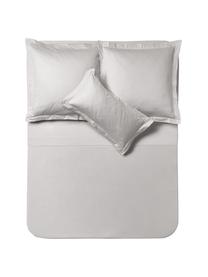 Sábana encimera de satén Premium, Gris claro, Cama 90 cm (180 x 280 cm)
