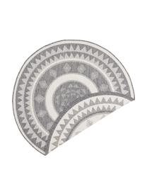 Okrągły dwustronny dywan wewnętrzny/zewnętrzny Jamaica, Szary, kremowy, Ø 200 cm (Rozmiar L)