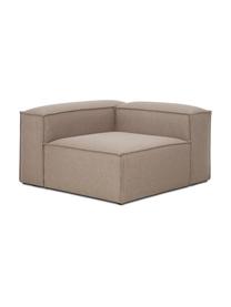 Módulo de esquina sofá Lennon, Tapizado: 100% poliéster Alta resis, Estructura: madera de pino maciza, ma, Patas: plástico, Tejido marrón, An 119 x F 119 cm, chaise longue izquierda