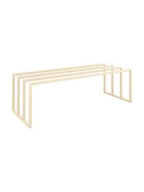 Étagère à chaussures en métal Bovi, Acier, enduit de poudre, Beige, larg. 80 x haut. 25 cm