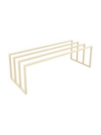 Étagère à chaussures en métal Bovi, Acier, enduit de poudre, Beige, larg. 80 x haut. 25 cm