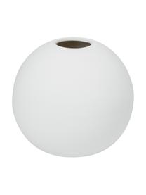 Kleine handgefertigte Kugel-Vase Ball in Weiss, Keramik, Weiss, Ø 10 x H 10 cm