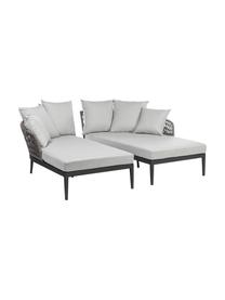 Divanes para exterior Pelican, 2 uds., Estructura: alumino con pintura en po, Antracita, gris, An 182 x F 179 cm