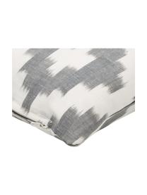 Kissenhülle Boho Bash mit Ikat-Muster, Grau, 40 x 40 cm