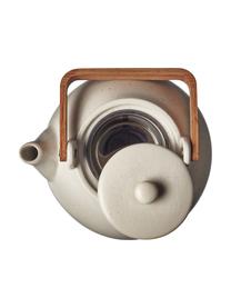 Théière avec anse en bois Bizz, 1,2 L, Grès cérame, Beige clair, 1,2 L
