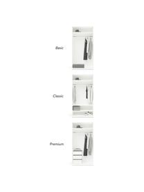 Modulaire draaideurkast Charlotte, 100 cm breed, diverse varianten, Frame: spaanplaat, FSC-gecertifi, Wit, Premium interieur, B 100 x H 200 cm