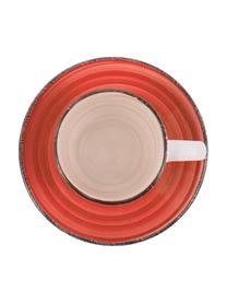 Bunte handbemalte Espressotassen mit Untertassen Baita, 6 Stück, Steingut (Dolomitstein), handbemalt, Bunt, 90 ml, 90 ml