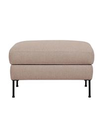 Puf z miejscem do przechowywania Cucita, Tapicerka: tkanina (poliester) Dzięk, Stelaż: lite drewno sosnowe z cer, Nogi: metal lakierowany, Taupe tkanina, S 75 x W 46 cm
