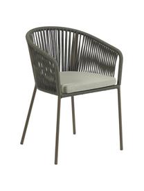 Záhradná stolička Yanet, Tmavozelená, béžová, Š 56 x H 55 cm