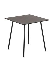 Stół do jadalni z metalu Mathis, Blat: stal cynkowana i włókna c, Nogi: metal malowany proszkowo, Czarny, S 75 x G 75 cm