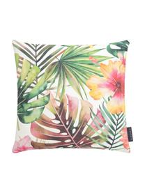 Federa arredo da esterno con stampa tropicale Kokamo, 100% Dralon® poliacrilico, Multicolore, Larg. 40 x Lung. 40 cm