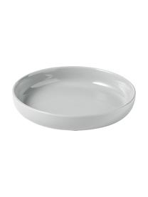 Porzellan Suppenteller Nessa, 4 Stück, Hochwertiges Hartporzellan, Hellgrau, Ø 21 x H 4 cm