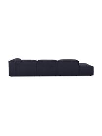 Modulární šezlong XL Lennon, Tmavě modrá, Š 357 cm, H 119 cm, opěradlo na pravé straně