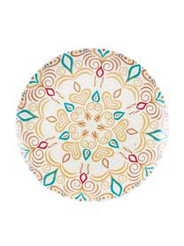 Vajilla de porcelana Sharm, 6 comensales (18 pzas.), Porcelana, Multicolor estampado, Set de diferentes tamaños