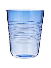 Vasos de vidrio soplados artesanalmente Melting Pot Sea, 6 uds., Vidrio, Azul, transparente, Ø 7-9 x Al 9-11 cm, 250-440 ml